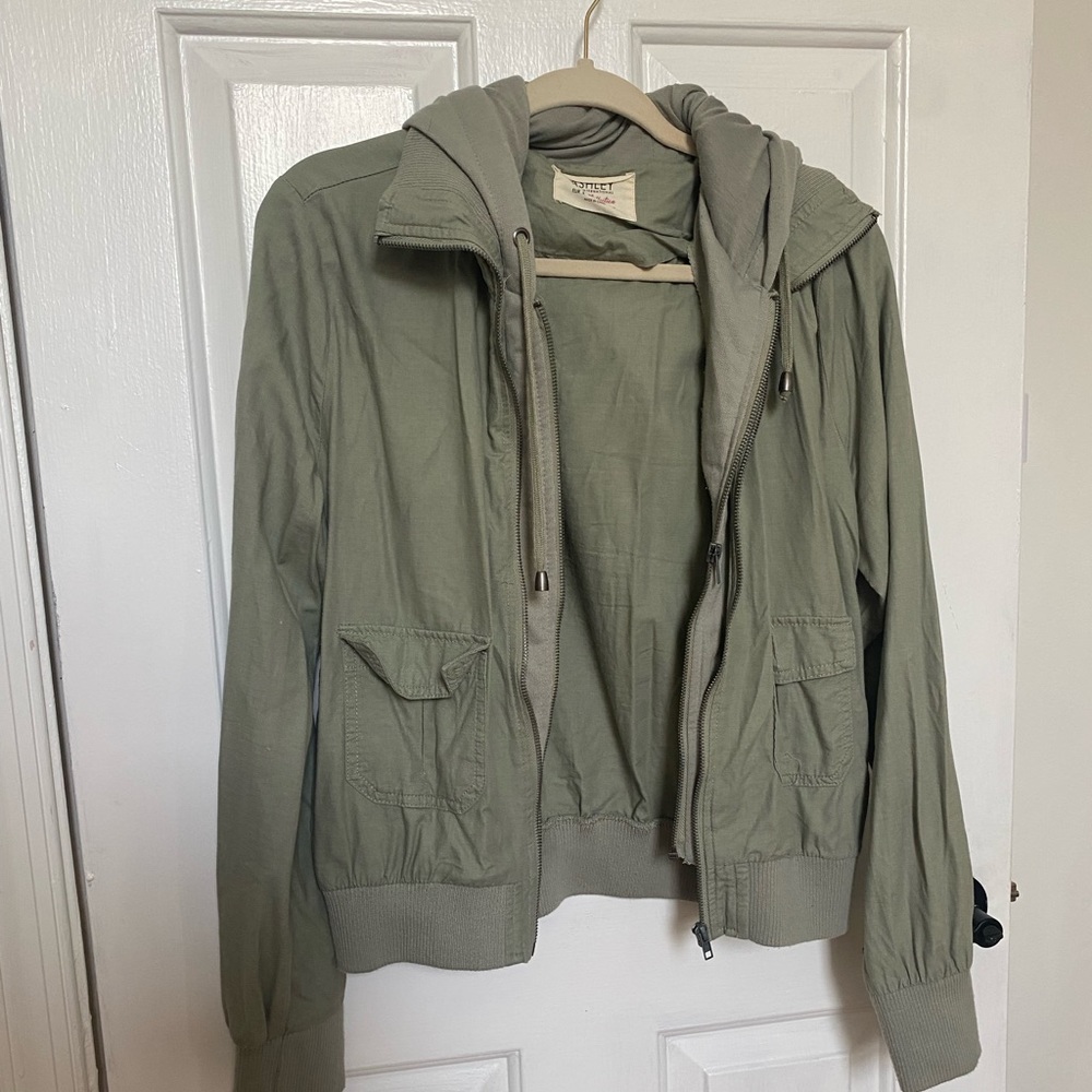 ASHLEY Olive Bomber Jacket